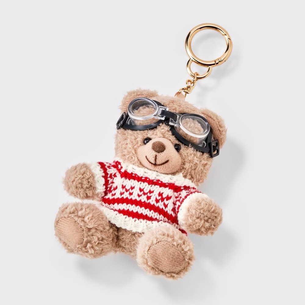 NWT Target Cozy Alpine Teddy Bear Bag Charm - Universal Thread